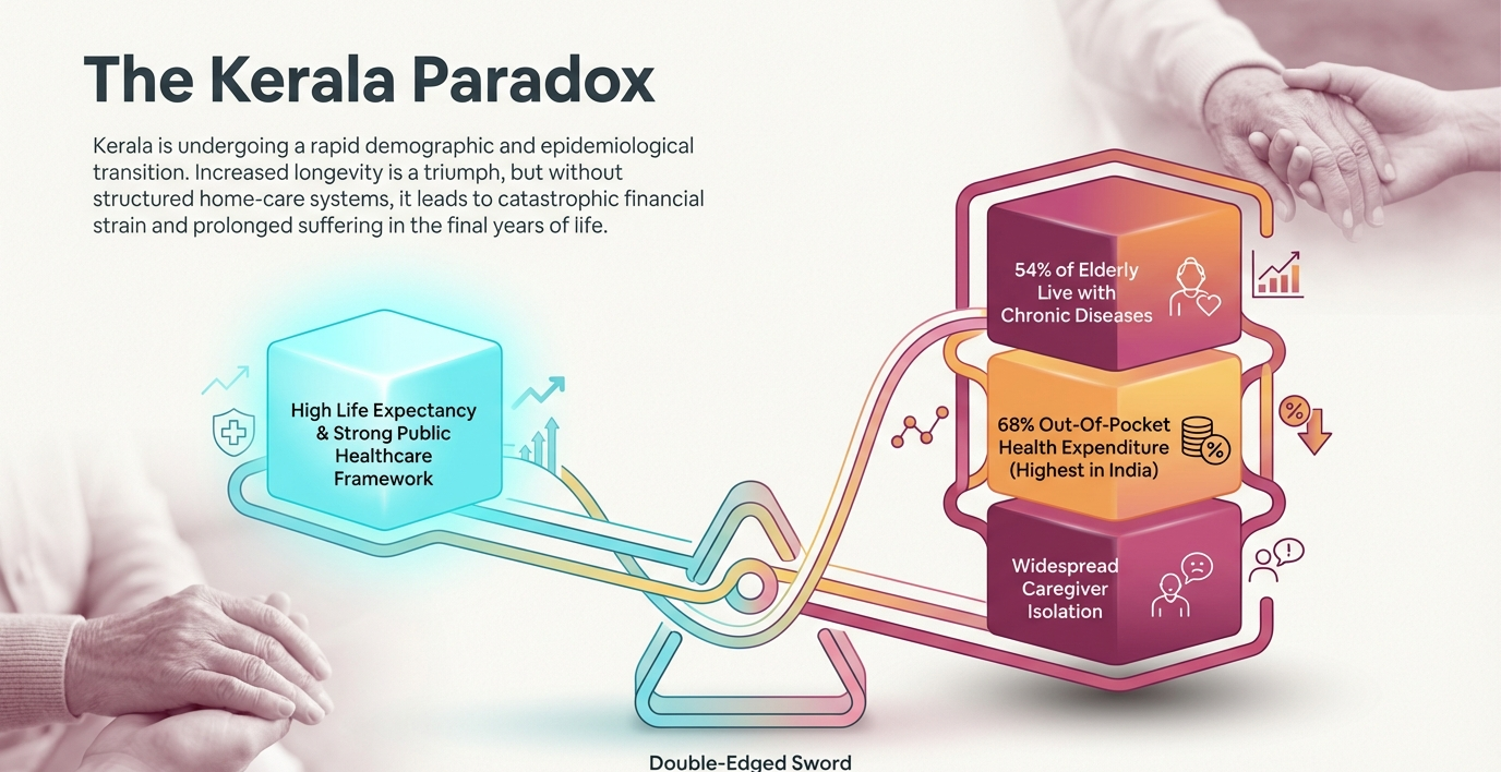 Kerala demographic transition infographic