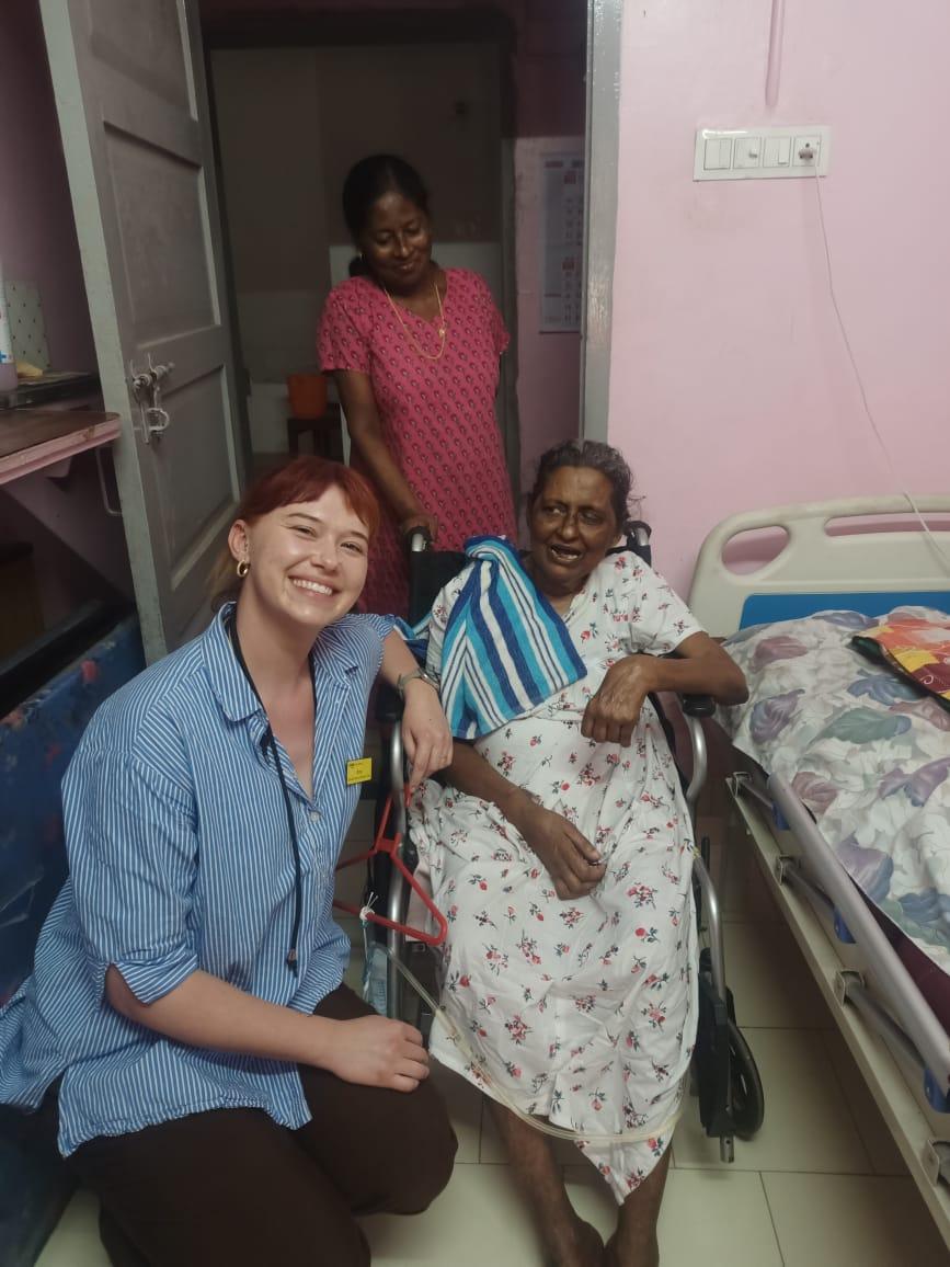 Home-based palliative care visit to a patient